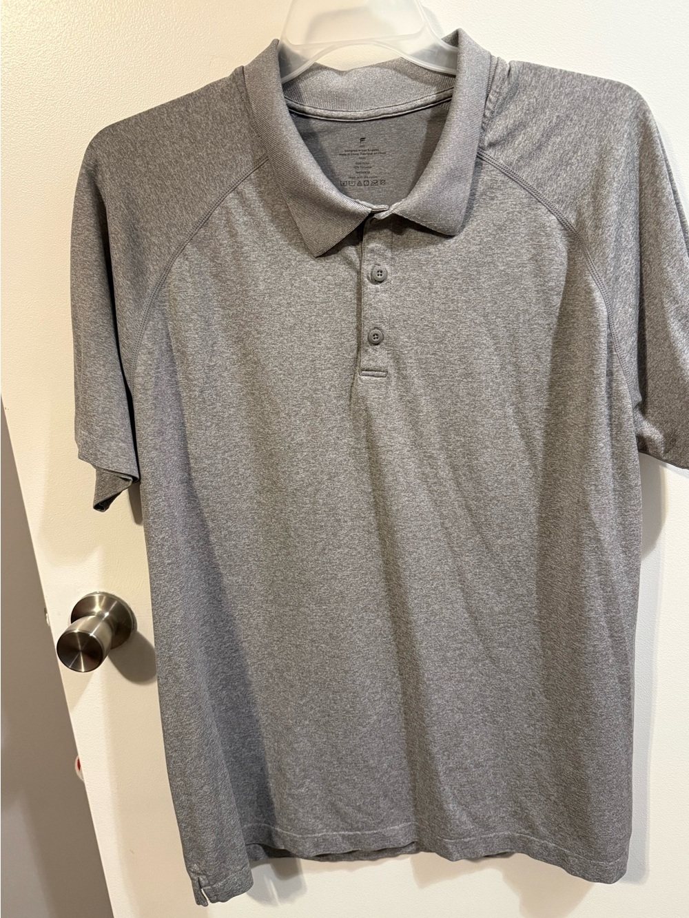 Fabletics Men's Heather Gray Performance Polo